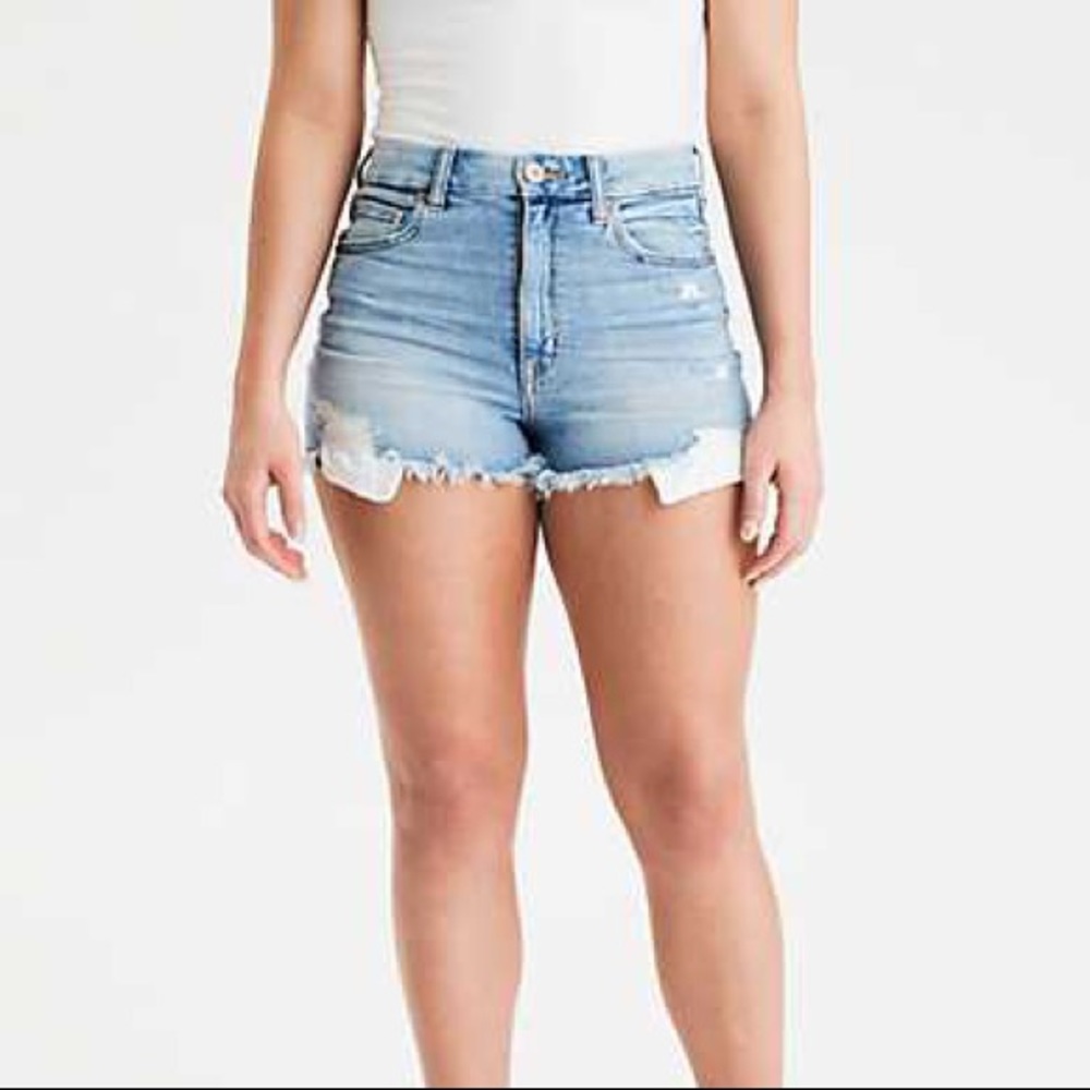 Hi-rise shortie shorts